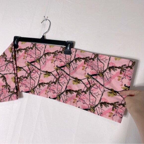 Country Stitched Pink Woodlands Camo Flannel Infinity Scarf - Picture 8 of 13